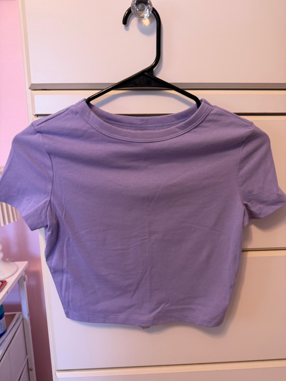 wild fable Lavender Short Sleeve Crop Top